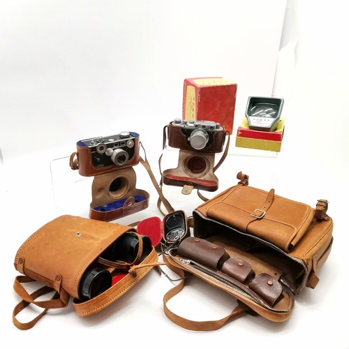 295 - 2 cameras - Zorki & Argus t/w Mercury coated lens 7x50 binoculars ~ all in original cases etc