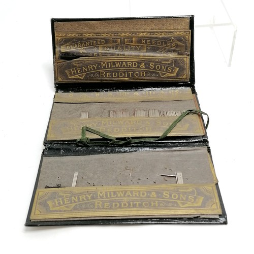 315 - Antique 'The West end needle case' by H Milward & Sons (Redditch) - folded out 21cm x 13cm and conta... 