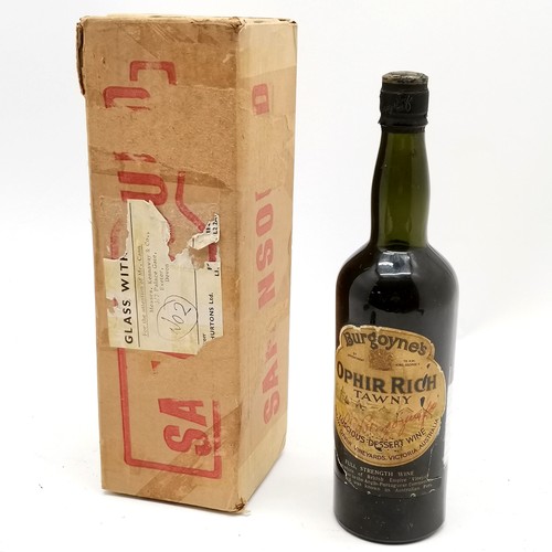 332 - Australian Burgoyne's Ophir Rich Tawny dessert wine (unopened bottle) by appointment to King George ... 