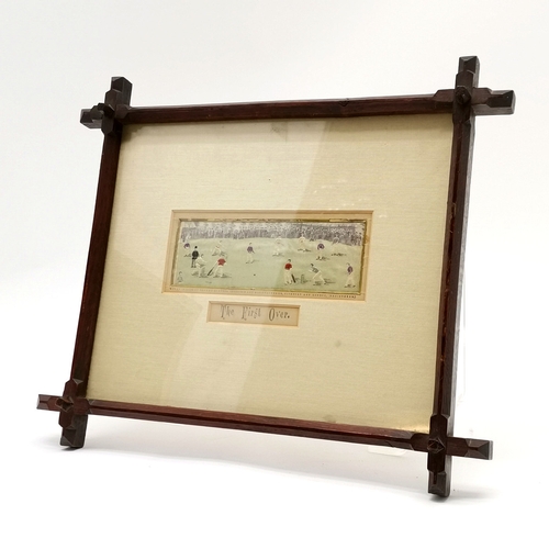 c.1880 Stevengraph - The First Over (Victorian cricket match) - frame ...
