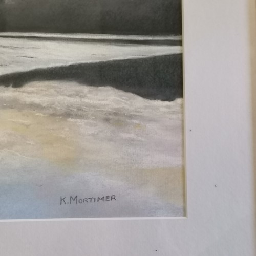 3 x signed paintings ~ 2 by Kenneth Mortimer (inc pastel of Cornish ...