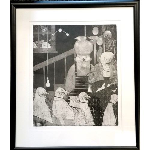 5 - Marcus Rees Roberts (b.1951) signed etching 'Domestic Scene' from a ltd ed of 100 (NOTE : #100/100) ... 