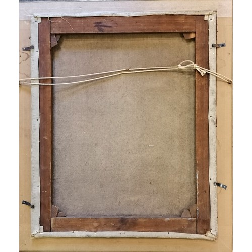 9 - Portrait oil on canvas of a gentleman unsigned - framed 70cm x 60cm