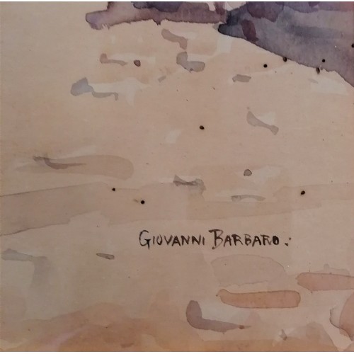 19 - Giovanni Barbaro (1864-1915) large watercolour study of Bedouin market scene - frame 74cmcm x 86cm