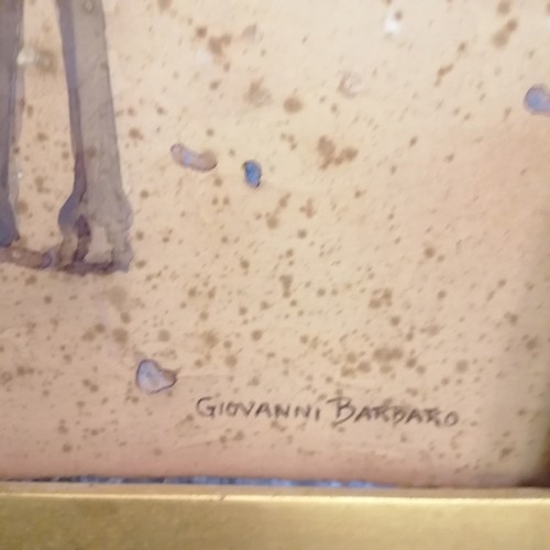 20 - Giovanni Barbaro (1864-1915) large watercolour study titled 'Arabian encampment' - 74cm x 99cm & is ... 