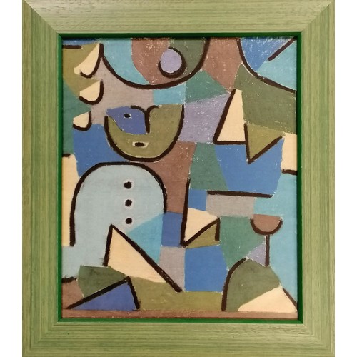 34 - Paul Klee print - Figure In The Garden - framed 40cm x 35cm