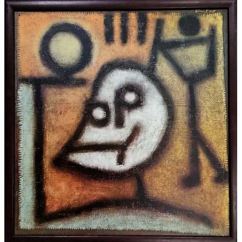 35 - Paul Klee print - Death & Fire - framed 49cm x 47cm