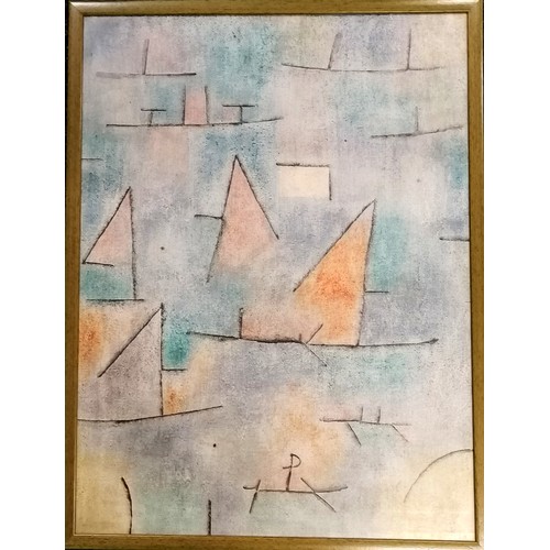 38 - Paul Klee print - Porto Con Navi a Vela framed 71cm x 54cm