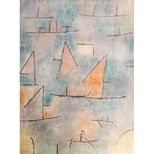 38 - Paul Klee print - Porto Con Navi a Vela framed 71cm x 54cm