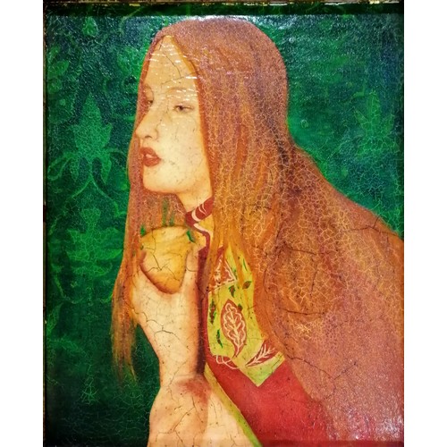 40 - Reproduction on canvas of Mary Magdalene in a gilt frame 75cm x 65cm
