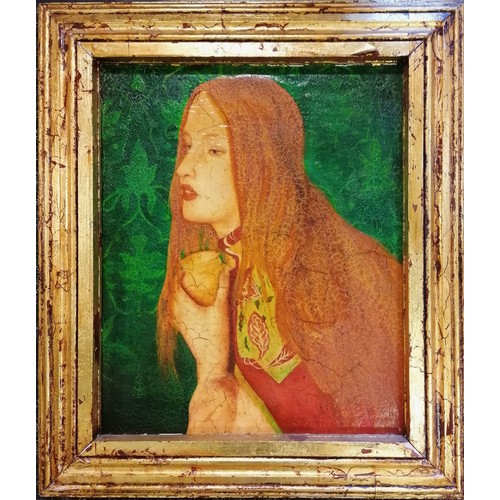 40 - Reproduction on canvas of Mary Magdalene in a gilt frame 75cm x 65cm
