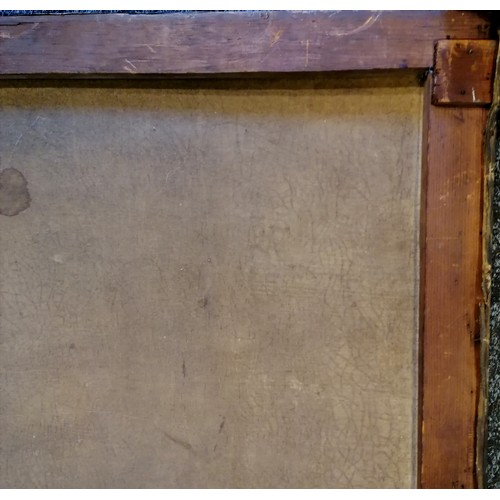 42 - Large antique Victorian oil on canvas painting after François-Hubert Drouais (1727-75) of 3 children... 