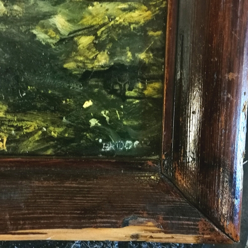 44 - Oil painting of a steamship titled 'Butting thro the channel in the Mad March Days' frame 63cm x 63c... 