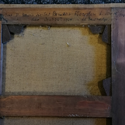 50 - Francis Herbert Benedict Plowden (1914-28) oil portrait study by M C Cook - 42.5cm x 31.5cm ~ Franci... 