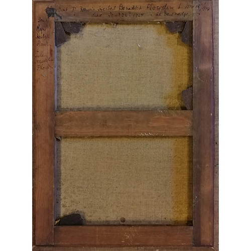 50 - Francis Herbert Benedict Plowden (1914-28) oil portrait study by M C Cook - 42.5cm x 31.5cm ~ Franci... 