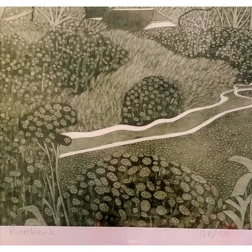 62 - John Brunsdon (1933-2014) signed engraving of 'Riverbank' from a ltd ed of 150 there is some discolo... 