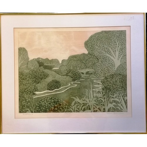 62 - John Brunsdon (1933-2014) signed engraving of 'Riverbank' from a ltd ed of 150 there is some discolo... 