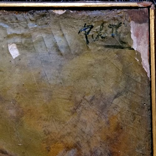 65 - Q Piletti (?) 1953 dated portrait of a man - 34cm x 27cm ~ has obvious losses