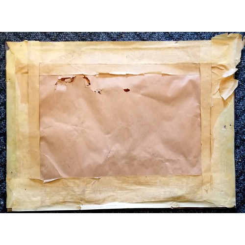 75 - 1983 signed oil painting of racing greyhounds - unframed 53cm x 39.5cm ~ a/f