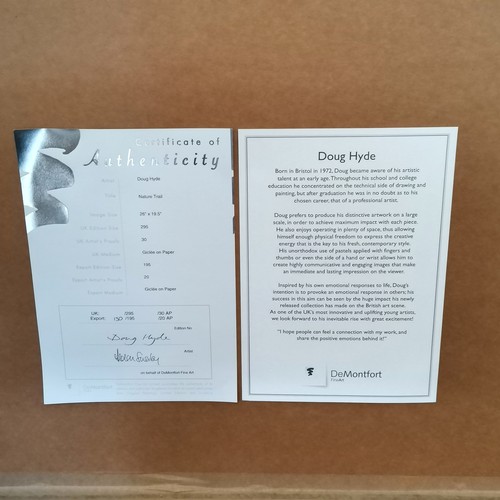 79 - Doug Hyde (b.1972) signed print 'Nature Trail' from ltd ed of 195 - frame 82cm x 95.5cm