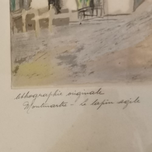 83 - Maurice Utrillo (1883-1955) print 'Montmartre - Le lapin agile' - frame 54cm x 61cm