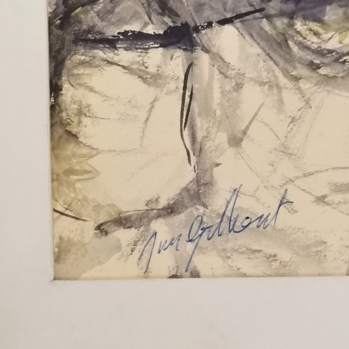 86 - Jim Gilbert (1933-95) watercolour painting 'Comforting word' - mount 37.5cm x 32.5cm