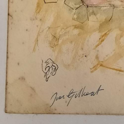 88 - Jim Gilbert (1933-95) watercolour painting of 3 nude figures - mount 41.5cm x 34cm