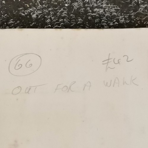 89 - Jim Gilbert (1933-95) watercolour painting 'Out for a walk' - mount 37.5cm x 34cm