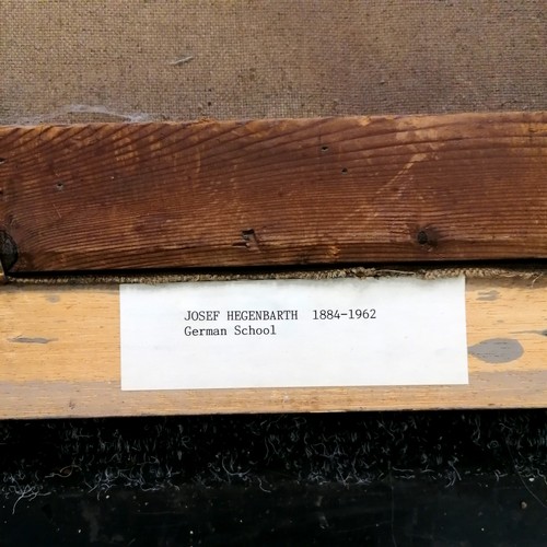 113 - Josef Hegenbarth (1884-1962) signed oil on canvas of a Continental lady - frame 54cm x 50cm