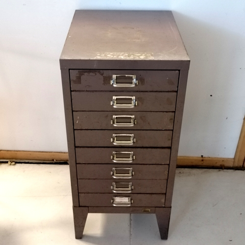 185 - 1950's metal filing cabinet - 35cm x 43cm x 72cm