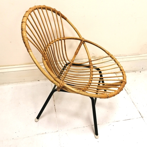 188 - Rohe Noordwolde mid century bamboo chair - 52cm wide x 71cm high x 44cm deep