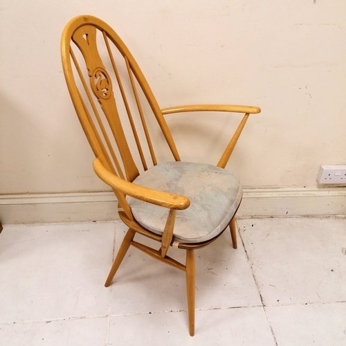 190 - Ercol pair of Swan back Windsor style armchairs - 44cm deep x 45cm wide x 99cm high
