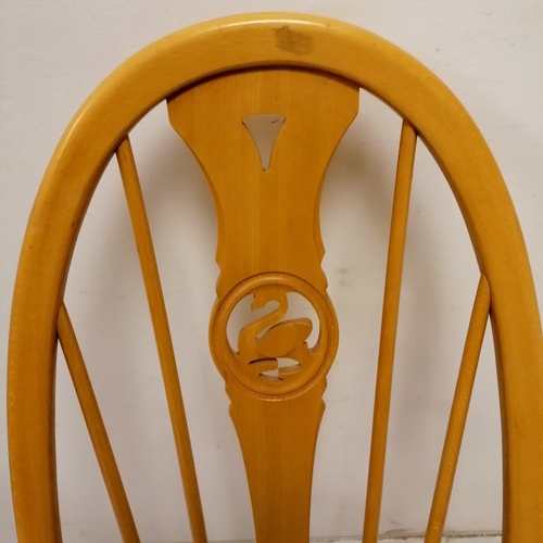 190 - Ercol pair of Swan back Windsor style armchairs - 44cm deep x 45cm wide x 99cm high