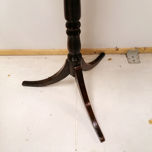 193 - Antique hexagonal tripod table - 45cm diameter x 83cm high