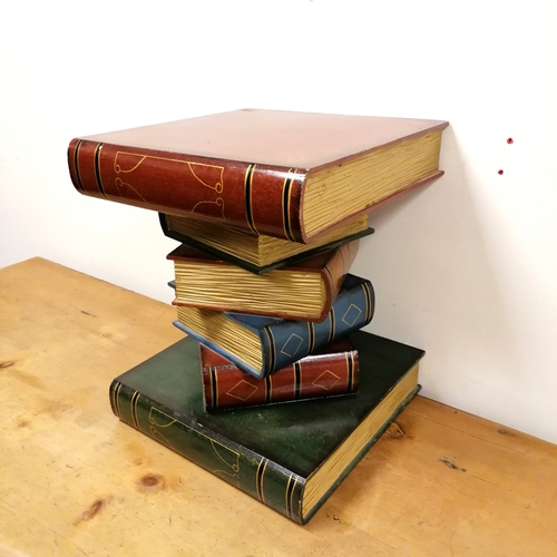 195 - Unusual side table as a stack of books - 40cm high