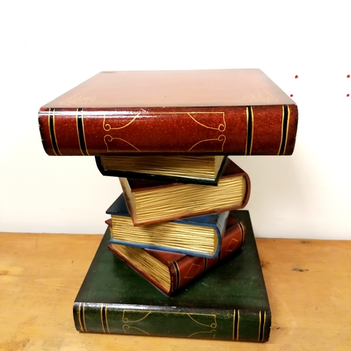 195 - Unusual side table as a stack of books - 40cm high