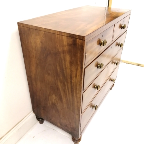 204 - Antique 2 over 3 drawer chest of drawers - 107cm x 53cm x 105cm