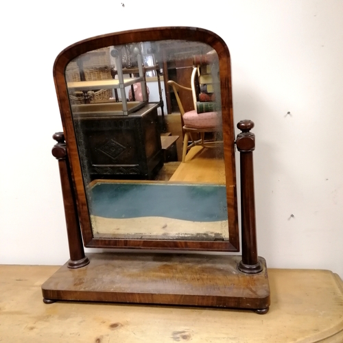 209 - Antique large mahogany dressing table mirror - 72cm x 27cm x 82cm