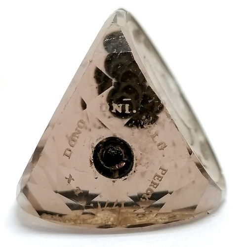 220 - Antique 18th century gold cased fancy large swivel fob seal with openwork to the suspender in the fo... 