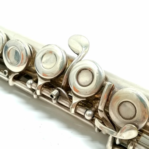 226 - Gemeinhardt Elkhart Ind solid silver artisan M2CS flute - 67.5cm long & total weight 438g