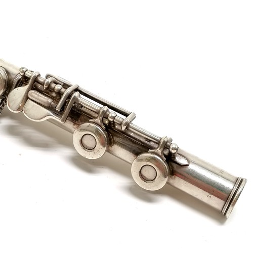 226 - Gemeinhardt Elkhart Ind solid silver artisan M2CS flute - 67.5cm long & total weight 438g