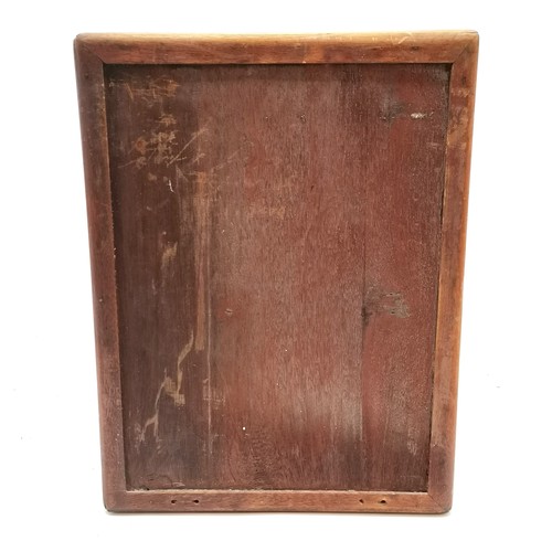 238 - Hardwood medicine / bathroom cabinet with bevelled mirror door - 32cm x 24cm x 18cm total depth