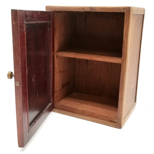 238 - Hardwood medicine / bathroom cabinet with bevelled mirror door - 32cm x 24cm x 18cm total depth