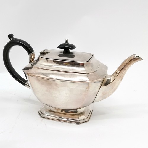 Art Deco silver plated 3 pce tea set by Martin Hall & Co