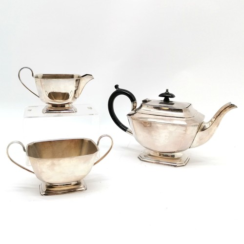 Art Deco silver plated 3 pce tea set by Martin Hall & Co