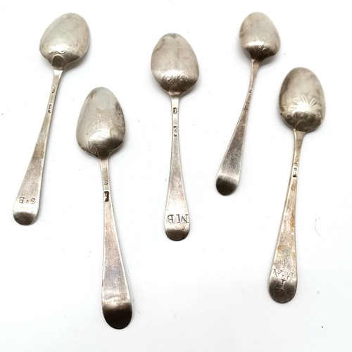 Qty of antique silver spoons etc inc Exeter mustard spoon, (9cm ...