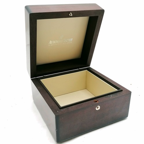 Audemars Piguet EMPTY watch box - 16cm square x 10cm ~ slight wear to ...