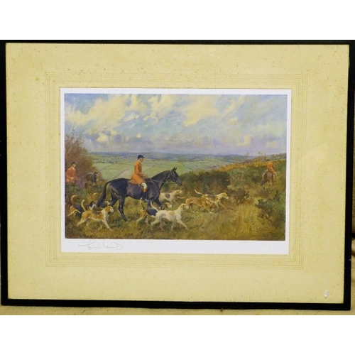 160 - Lionel Edwards Signed Limited Edition Coloured Hunting Print 