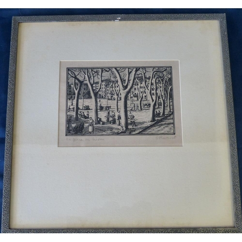 186 - Gwen Raverat Signed Black and White Etching 