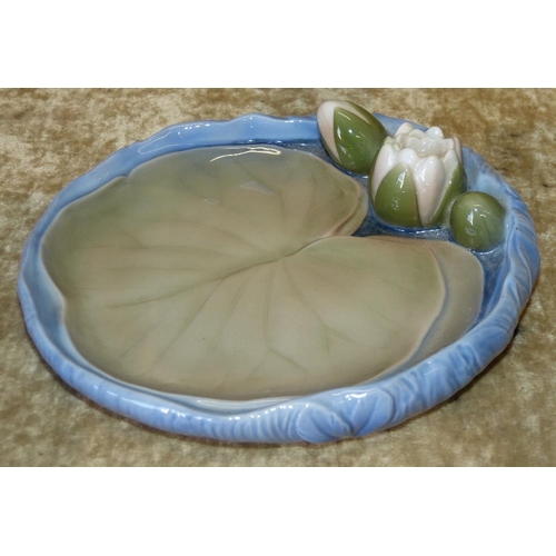 25 - A Copenhagen Shallow Dish in form of a water lily, 18cm wide